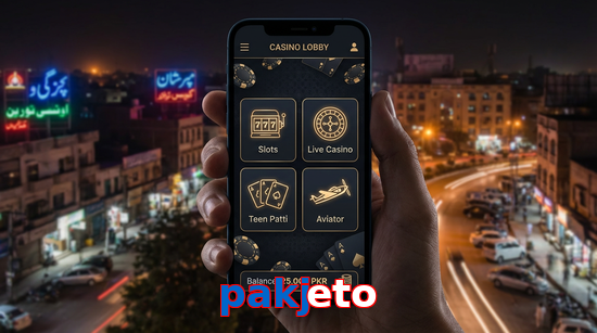 Main screen of Pakjeto app page for PK players