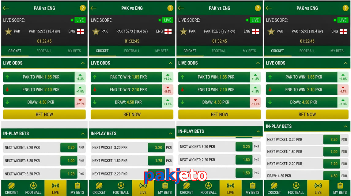 Game list for Pakjeto bet section